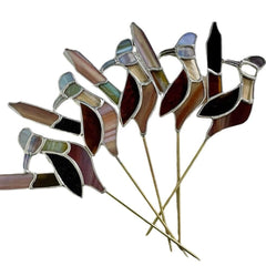 Stained Glass Roadrunner Plant Stake