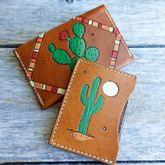 Leather Cactus Wallet
