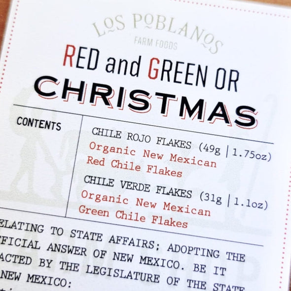 Red & Green Christmas Chile Set