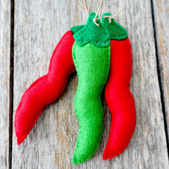 Red & Green Chile Christmas Ornaments