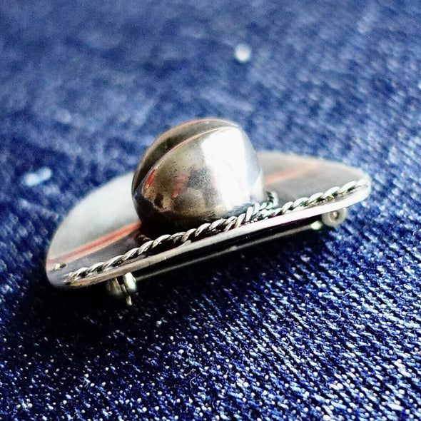 sterling cowboy hat pin