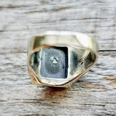 Vintage Mens Hematite Thunderbird Ring