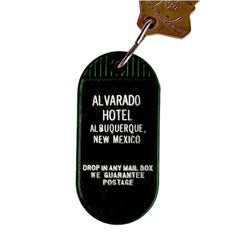 Alvarado Hotel Key Framed Art Black Diamond Vintage 