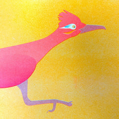 Neon Roadrunner - Risograph Art Print Prints & Posters Next Chapter Studio 