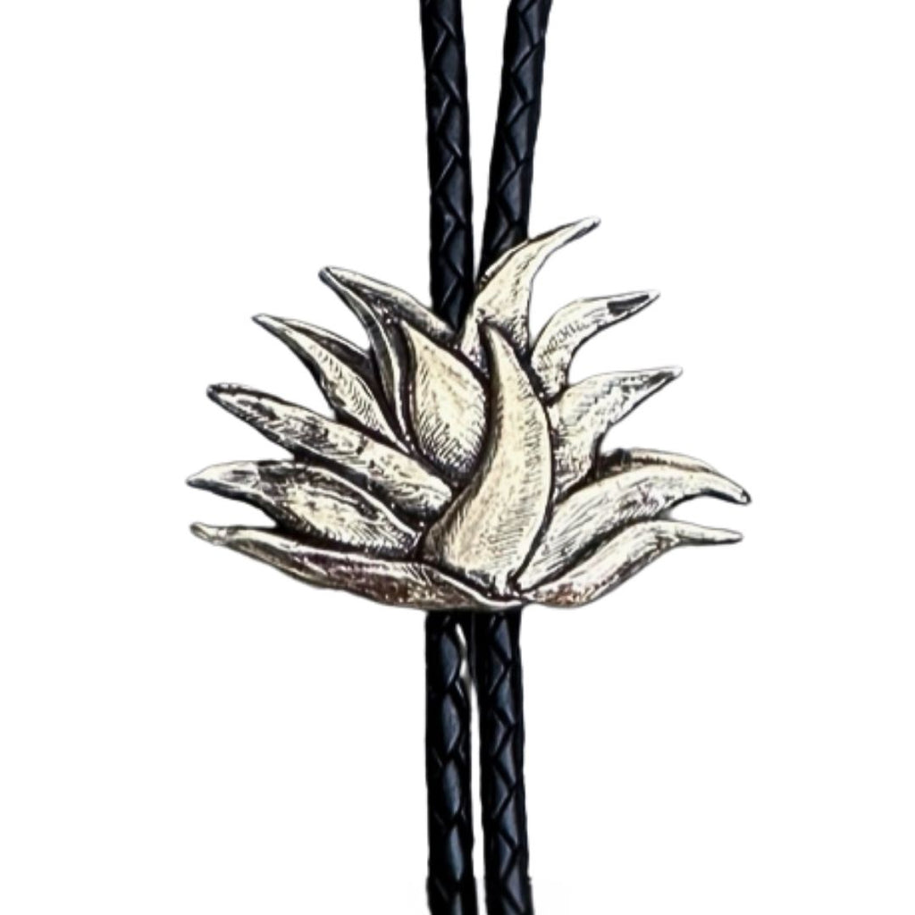 Brass Agave Cactus Bolo Tie