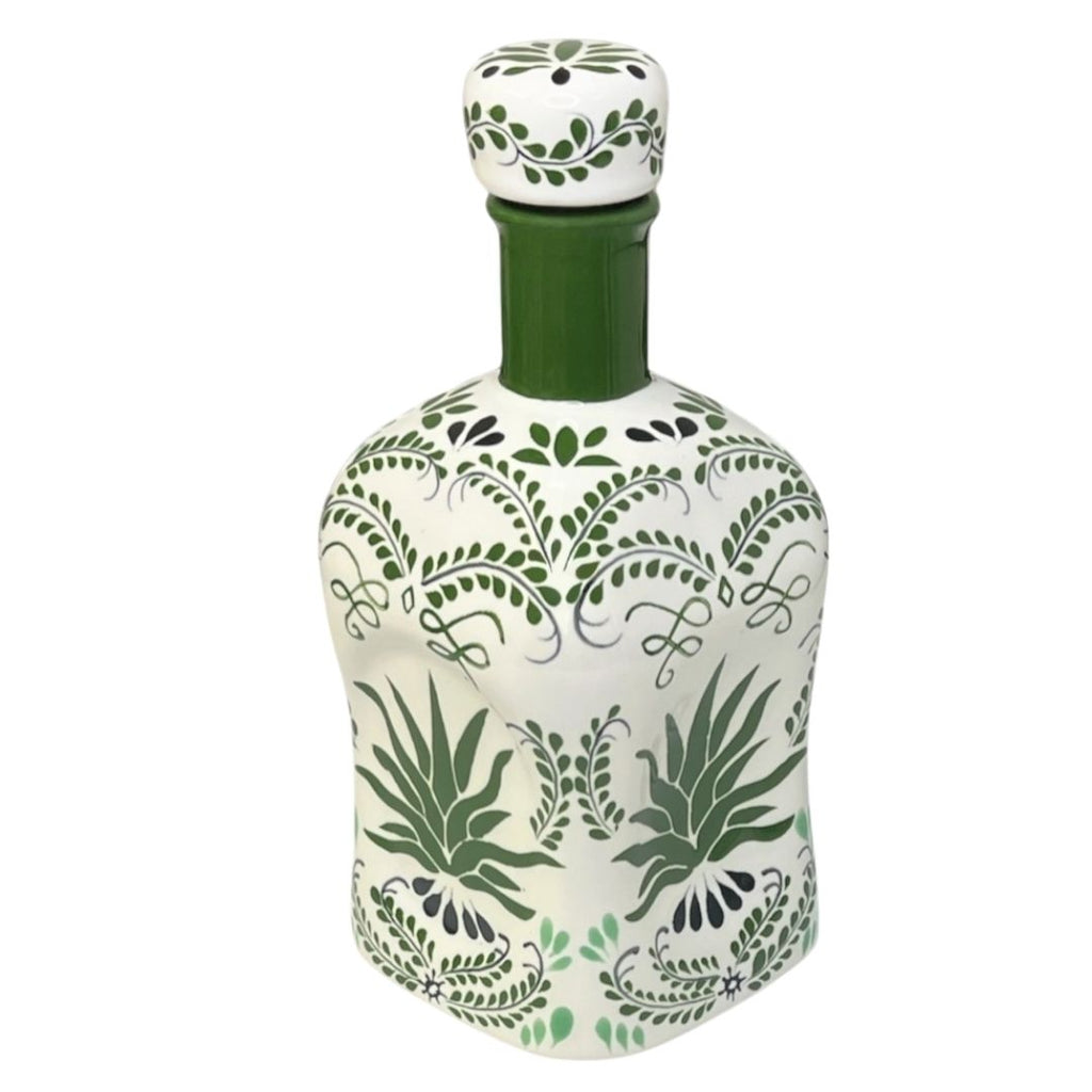 Agave Tequila Decanter Set Green & White
