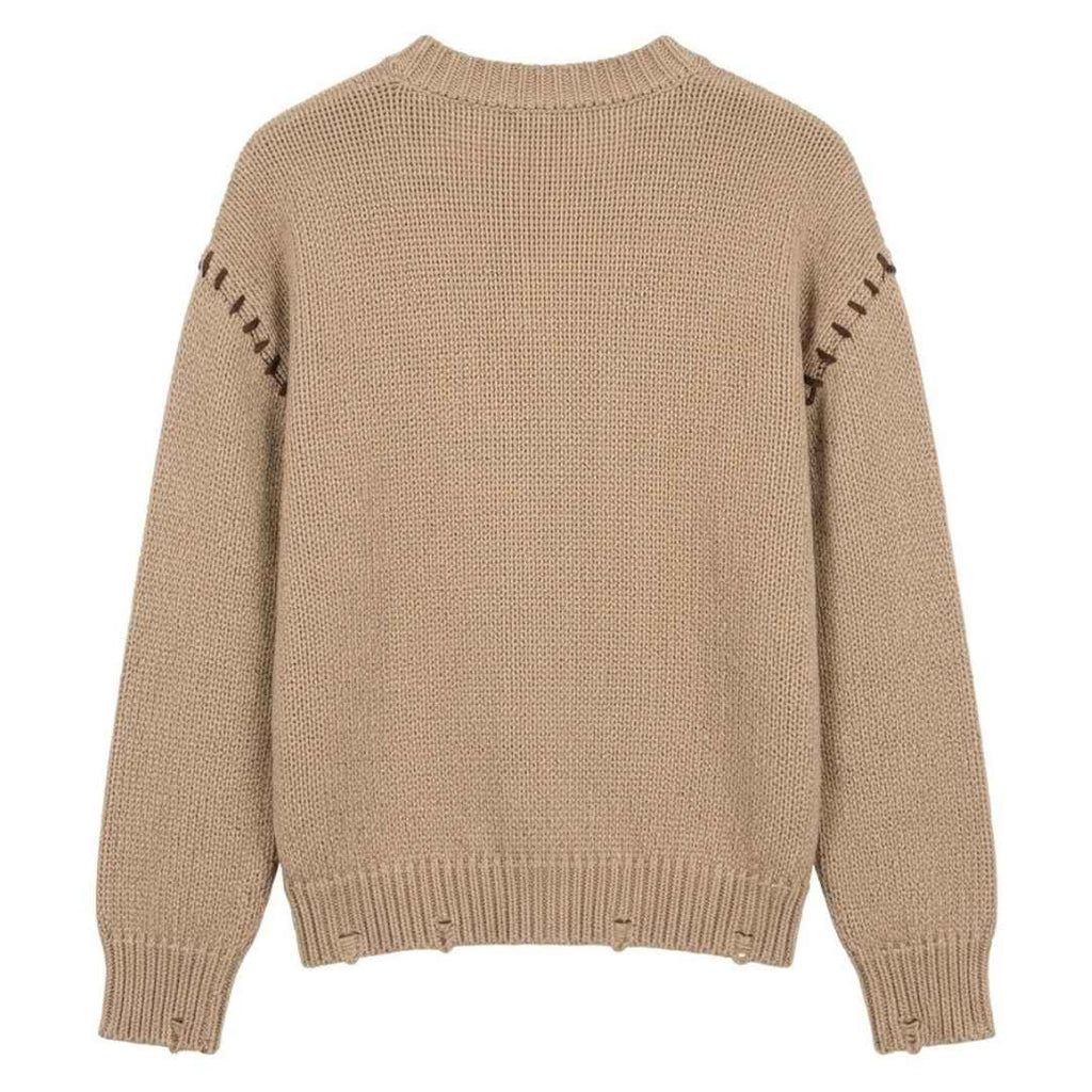 back of Saddle & Stitch Western Sweater with Horse on white background