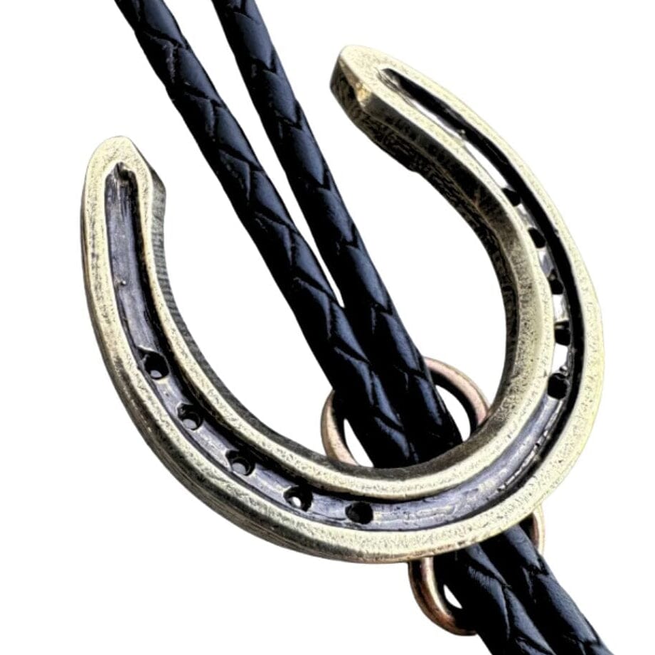 Brass Horseshoe Bolo Tie