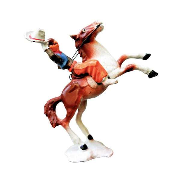 Vintage Bucking Cowboy Lead Toy