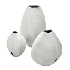 Ceramic Clay Bud Vase Trio Set