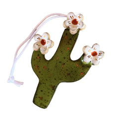 Cactus Bloom Ceramic Ornament