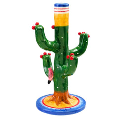 Colorful Cactus Ceramic Candelabra
