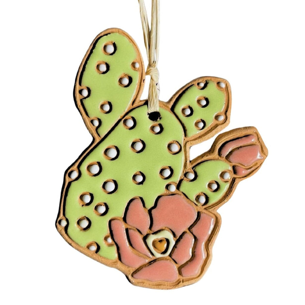 Prickly Pear Cactus Ceramic Ornament 