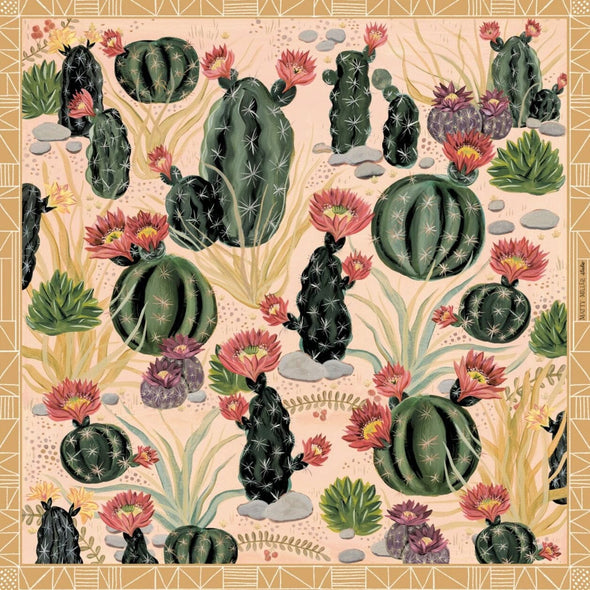 Silk Cactus Garden Scarf