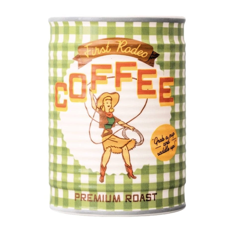 Cowgirl Coffee Can Ceramic Pot