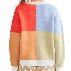 Color Block Horse Sweater
