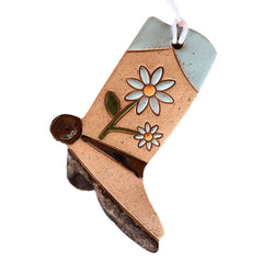 Ceramic Cowboy Boot Ornament