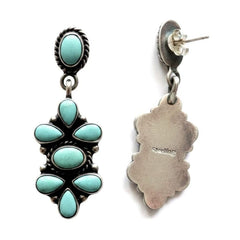 Green Turquoise Dangle Earrings