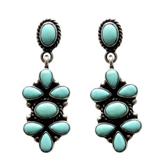 Green Turquoise Dangle Earrings