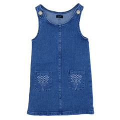 Denim Boot Stitch Toddler Dress