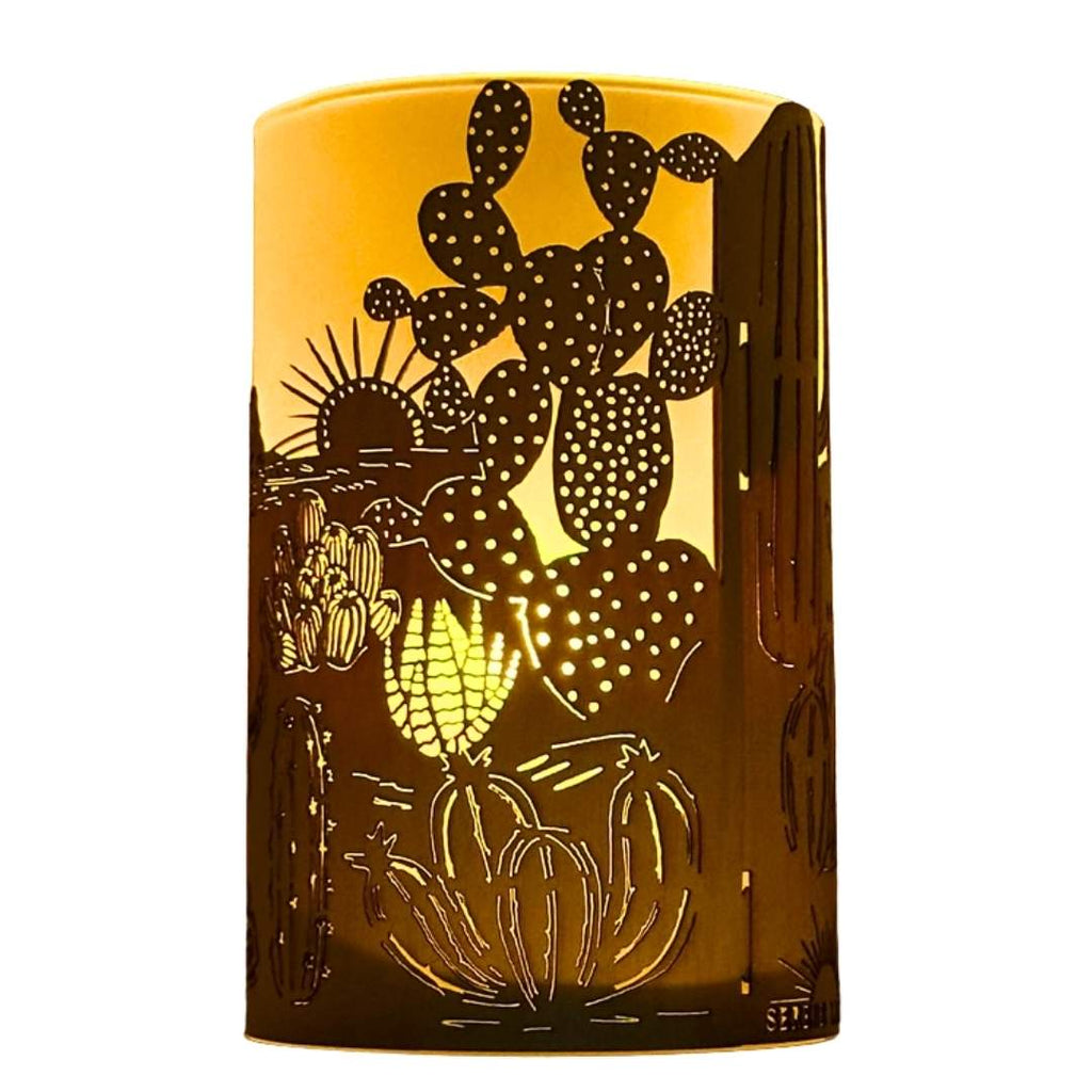 Wood Craft Lantern of the  American Southwest Desert