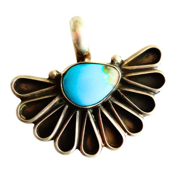 Turquoise Flower Pendant by Geraldine James