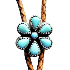 Turquoise Flower Bolo Tie