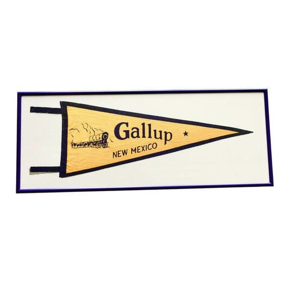 Vintage Gallup New Mexico Pennant Framed