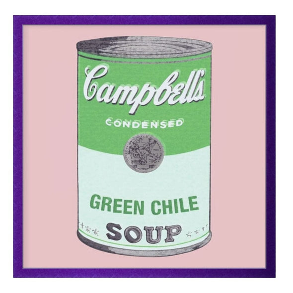 Green Chile Warhol Soup Can Framed