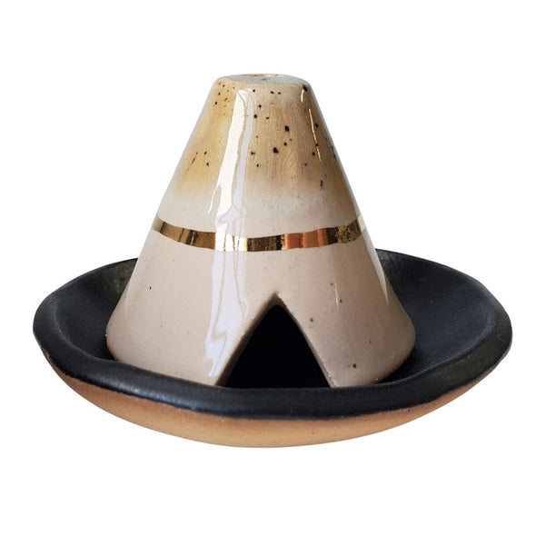 Ceramic Incense Teepee Burner Handmade