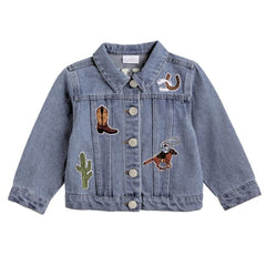 Western Denim Patch Kids Jacket