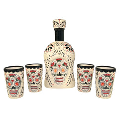 La Catrina Tequila Decanter Set Día de los Muertos