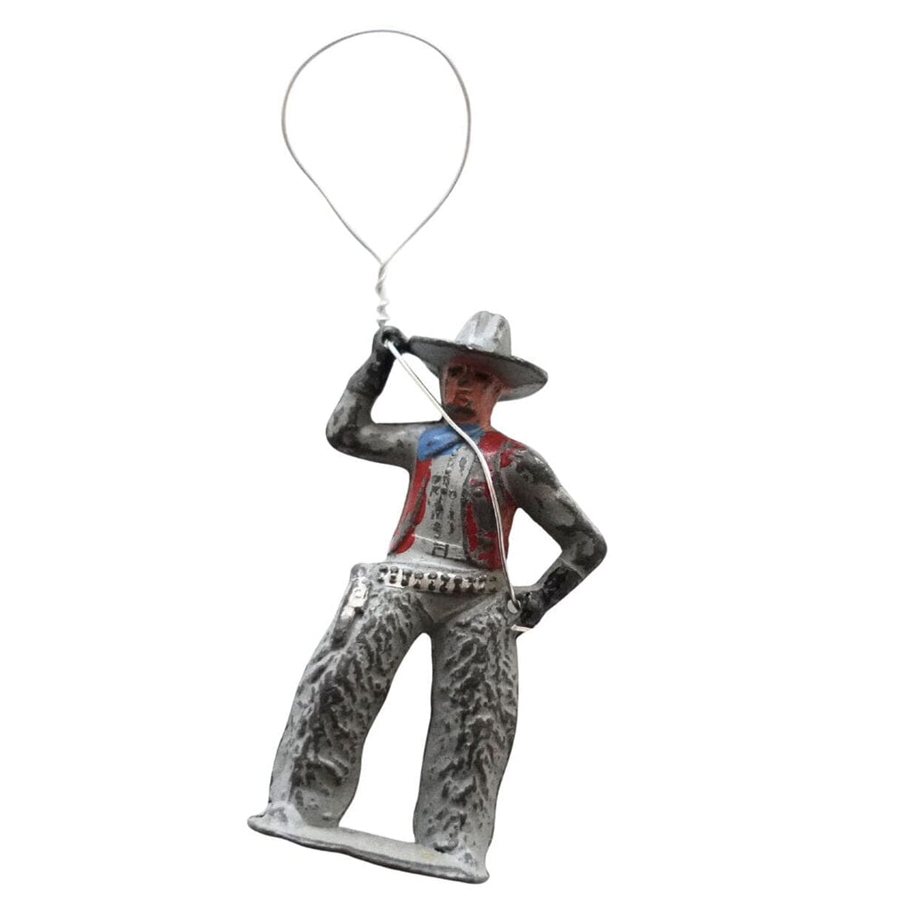 Vintage Lasso Cowboy Lead Toy