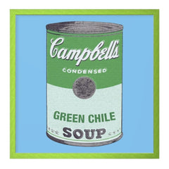 Red & Green Chile Soup Can Lime Green Frame