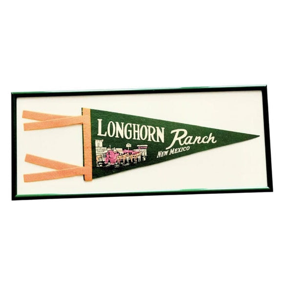 Vintage Longhorn Ranch New Mexico Pennant Framed