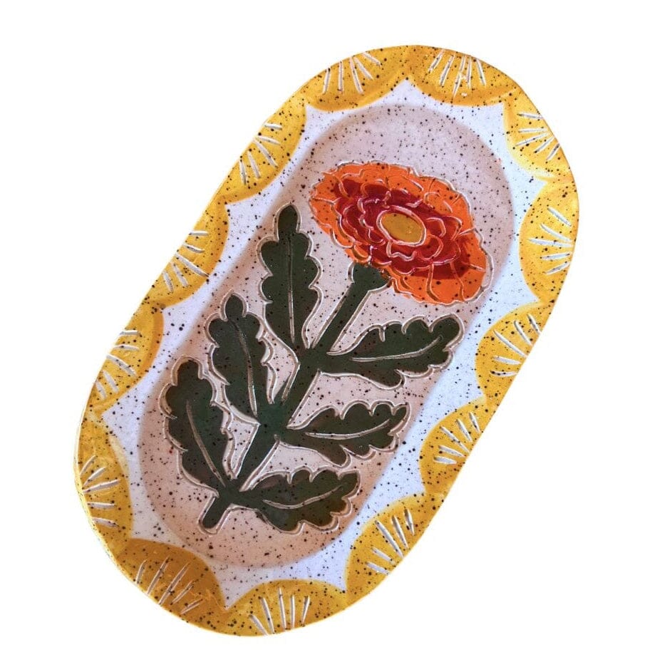 Marigold Flower Trinket Dish