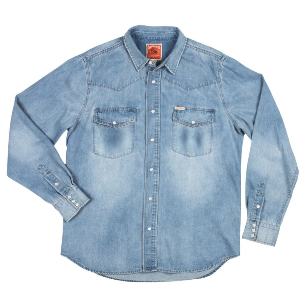Mens Denim Snap Button Shirt