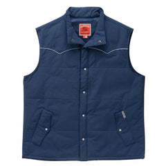 Mens Western Navy Blue Puffer Vest