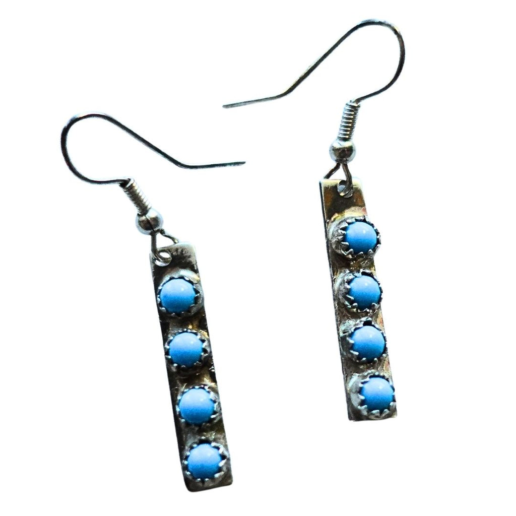 Petit Point Turquoise Earrings by Cassandra Enriquez