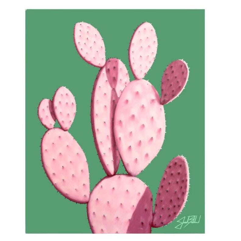Pink Prickly Pear Cactus Print