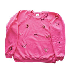 Santa Fe Chainstitch Sweatshirt Pink