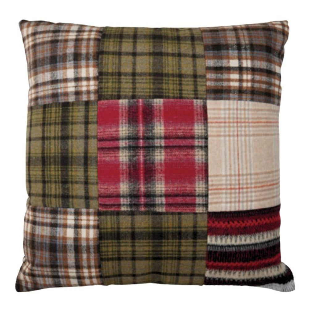 Patchwork Plaid Throw Pillow