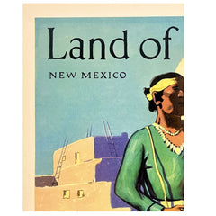 Santa Fe Railroad Original Travel Poster Land of Pueblos