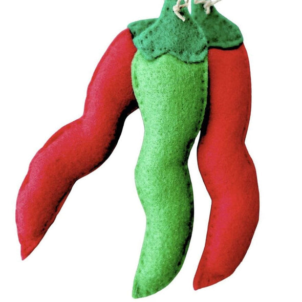 Red or Green Chile Felt Ornament