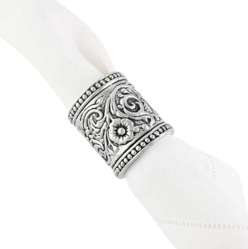 Silver Concha Napkin Rings | Set of 4