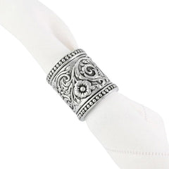 Silver Concha Napkin Rings | Set of 4