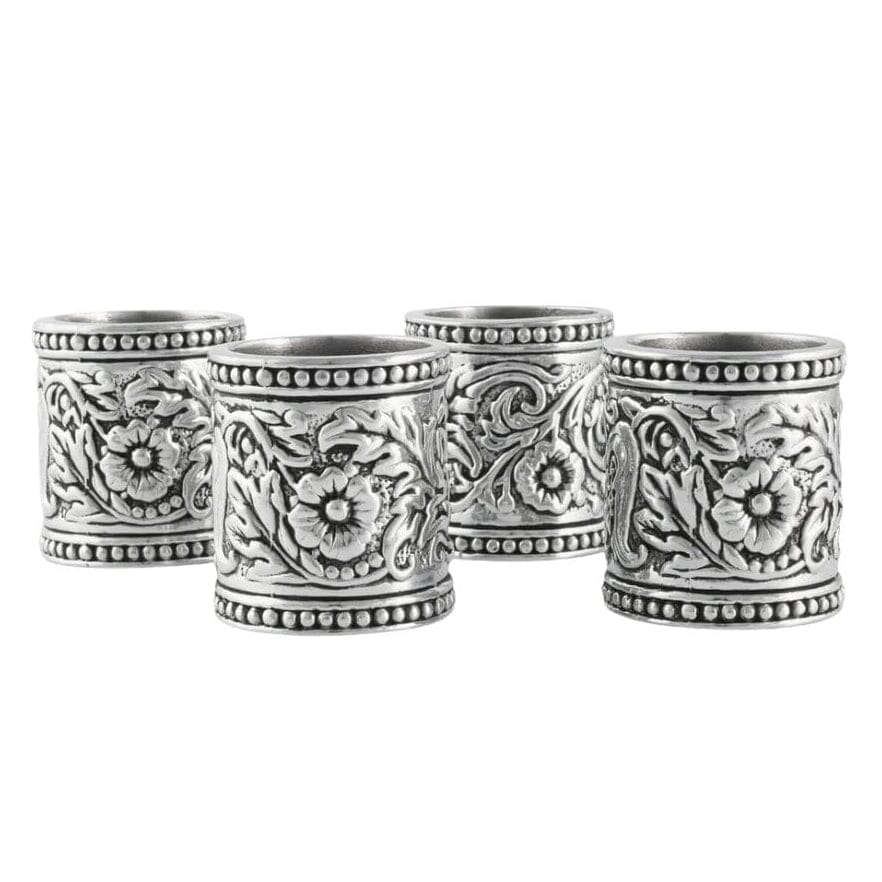Silver Concha Napkin Rings | Set of 4