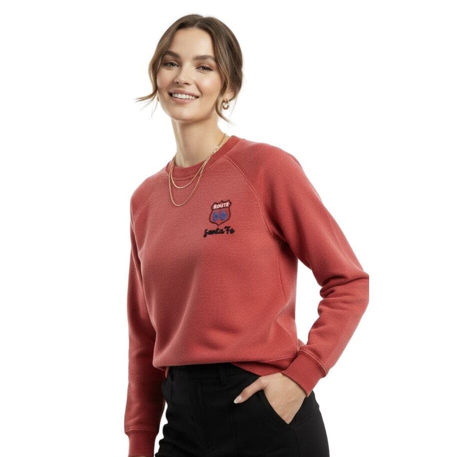 Custom Route 66 Santa Fe Chainstitch Sweatshirt