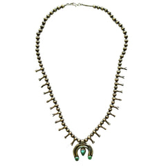 Vintage Navajo Squash Blossom Necklace