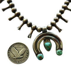 Vintage Navajo Squash Blossom Necklace